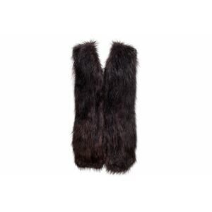 Sebby Collection Burgundy Faux Fur Warm Winter Vest Cozy Size XL